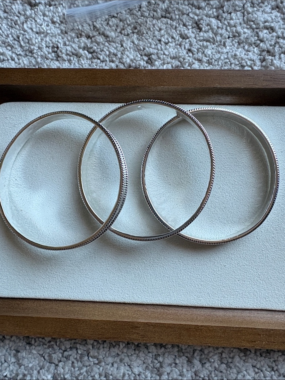Julie Vos Silver-Tone Twisted Edge Bangle Bracelet Set